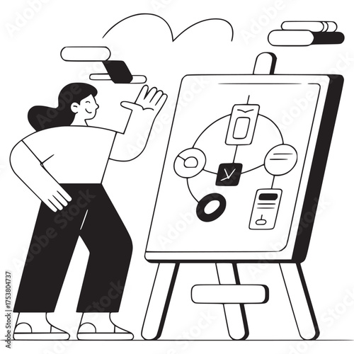 Vector art of geometric abstract pattern with symmetrical design