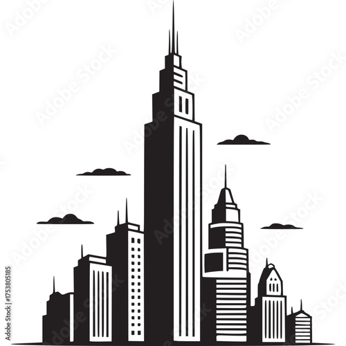 Vector art of abstract flowing lines pattern with whale shape