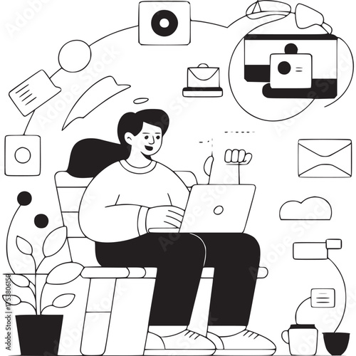 Vector art of geometric pattern with diamonds