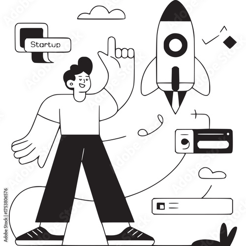 Vector art of dramatic explosion cloud illustration