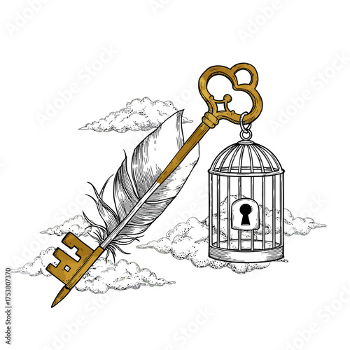 A stylized wave isolated on white background, depicted in a continuous line drawing with a touch of turquoise, capturing the essence of the oceans power and fluidity