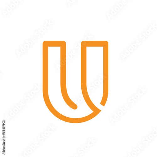 Modern minimalist logo featuring the letter U formed by clean, parallel lines. Suitable for education, technology, portal, or architectural concepts