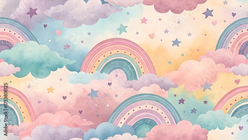 “pastel rainbow gradient background, dreamy and airy feel”