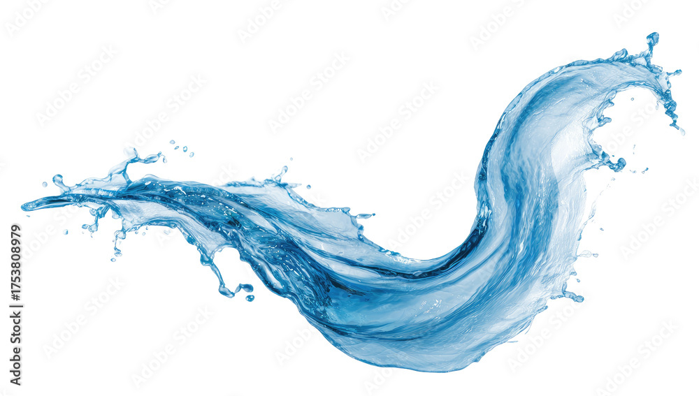 Fototapeta premium Water splash, dynamic and fluid (1)