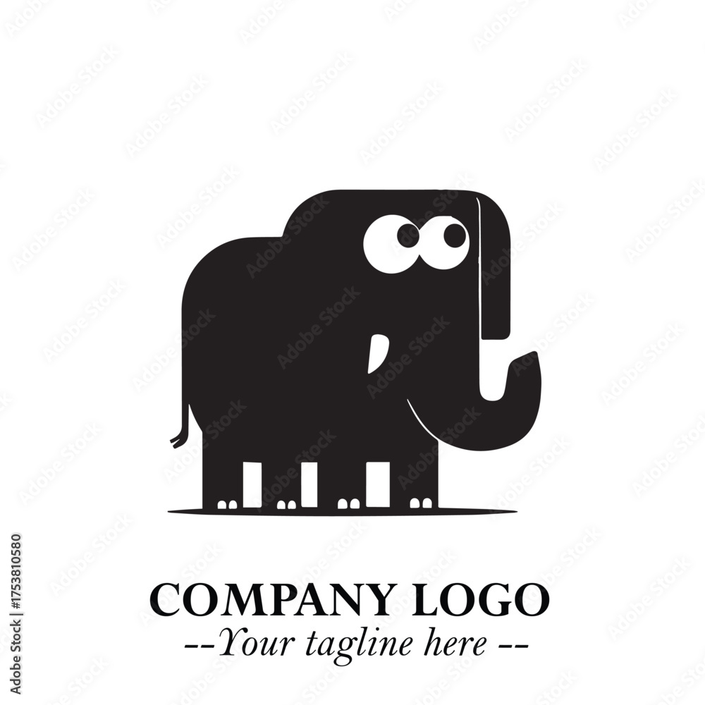 Obraz premium Majestic Elephant Logo Symbol with Elegant Minimalist Design and Powerful Modern Style