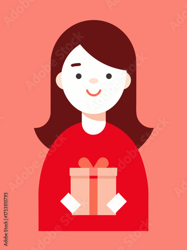 girl with gift box