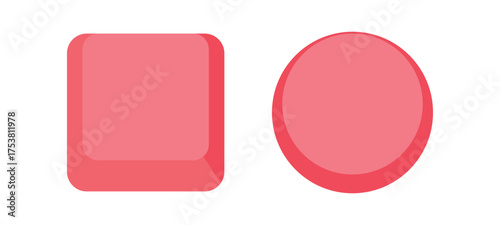 Illustration keyboard or key pad red isolated