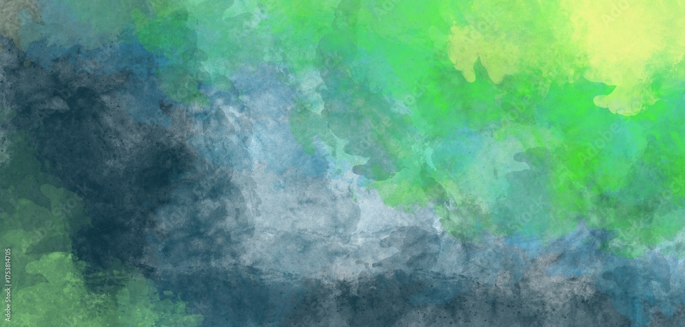 Fototapeta premium Fondo abstracto en tonos azules, verdes y amarillos
