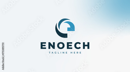 Modern Letter E Logo Design with Elegant Swishes and Abstract Curves Representing Energy, Motion, and Creative Business Identity