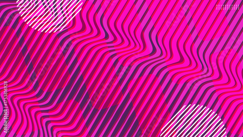 Abstract Modern Pink and Purple Wave Background Lines. Diagonal Stripe Geometric Pattern Illustration.