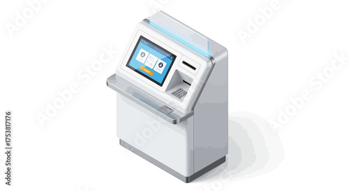 Modern Self-Service Kiosk Featuring a User-Friendly Touchscreen Interface