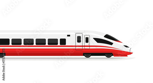 Sleek high speed train design for modern transportation illustration