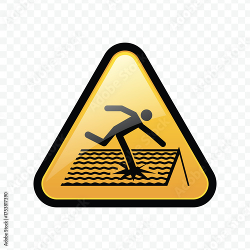 Caution Sign for Fragile or Unsafe Surface Area