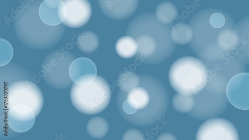 Abstract Blue and White Bokeh Blur Background.Vector Illustration