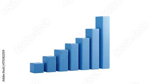 Light-blue, 3D bar graph, ascending, showing growth Free Download Light-blue, 3D bar graph, ascending, showing growth - GFXLoad