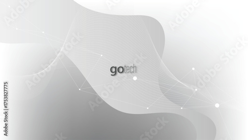 Abstract Background with Motion Wave Fluid Liquid Lines and 3D Effects, Black and White Color