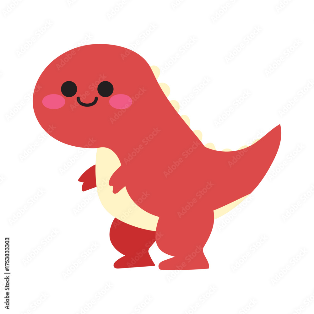 Fototapeta premium Cartoon Dinosaur Doodle Graphic