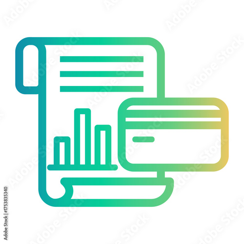 card Line Gradient Icon