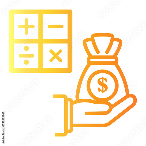 loan Line Gradient Icon