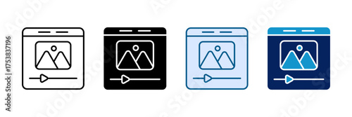 Thumbnail Icon Set Multiple Style Collection
