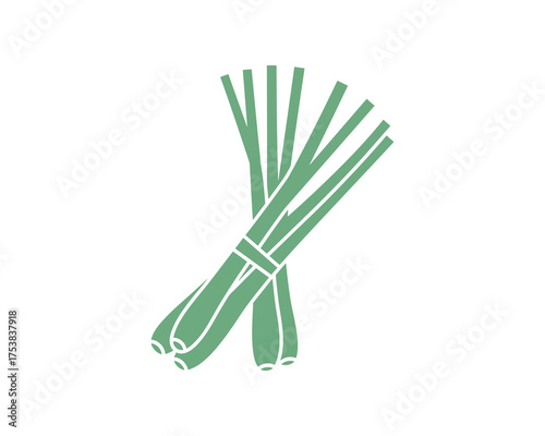 Bundled Lemongrass Stalks Vector Illustration