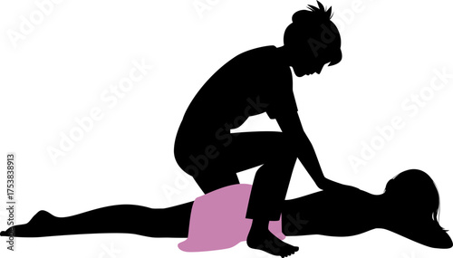 マッサージを受ける女性