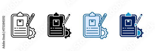 Order Process Icon Set Multiple Style Collection