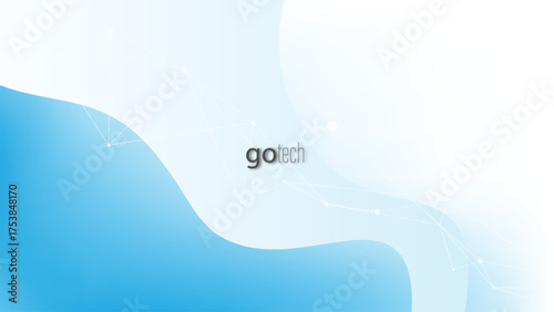 Abstract Background with Motion Wave Fluid Liquid Lines and 3D Effects, Blueand White Color