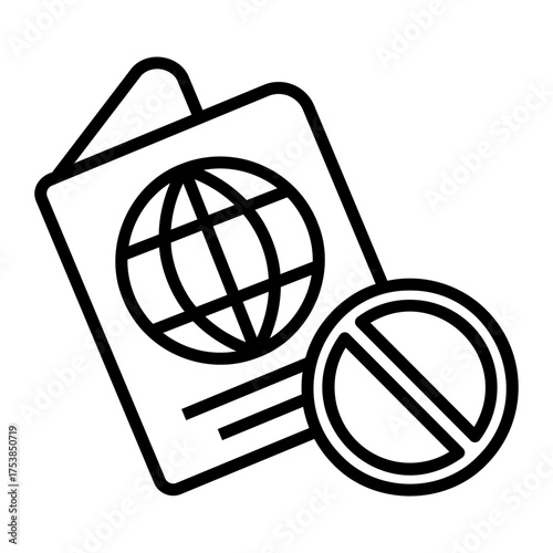deportation Line Icon