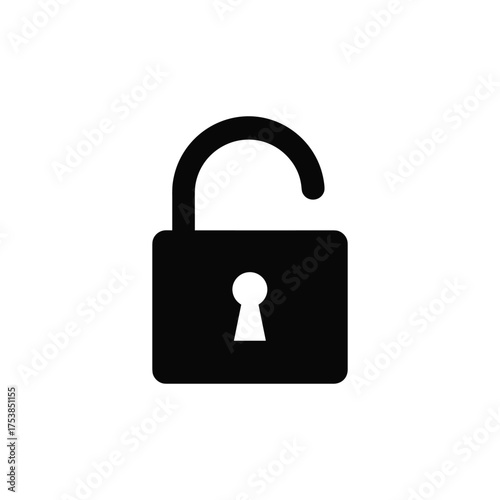 Lock icon set. Padlock open and closed. Locked and unlocked icon. Security symbol. Vector illustration.