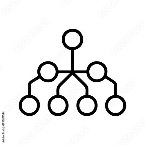 Hierarchical structure showing connections and nodes