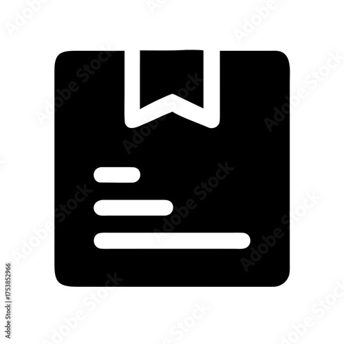 Icon of a cardboard box with a label