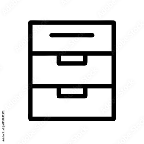 Illustration of a chest of drawers