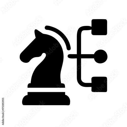 Strategic planning icon featuring a chess knight