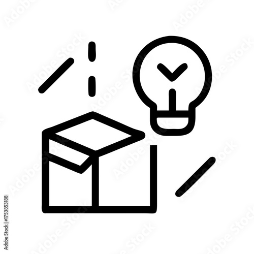 Unboxing innovation a bright idea emerging from a package, symbolizing creativity