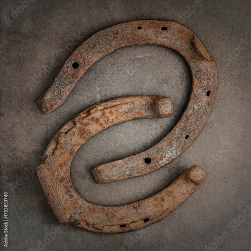 old rusty horseshoe