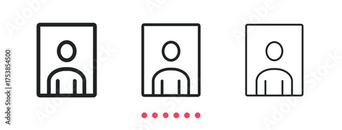 Camera and photo icon. Thin line icon vector