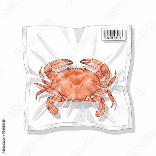 A Deliciously Prepared Crab, Perfectly Packaged for Your Culinary Delight