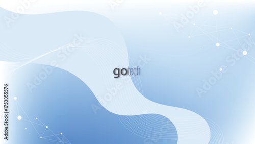 Abstract Background with Motion Wave Fluid Liquid Lines and 3D Effects, Blueand White Color