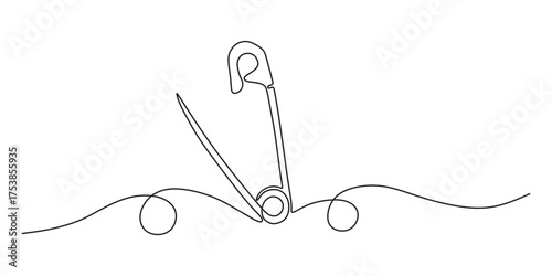continuous line of pins 