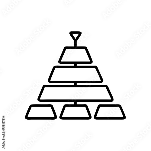 Tiered structure representing a multilevel system