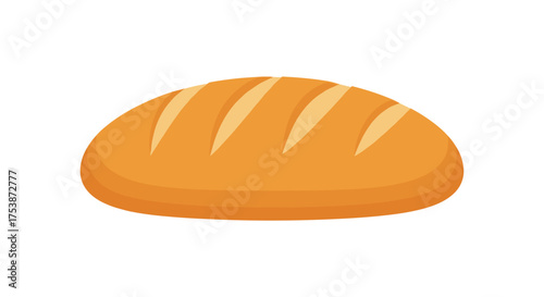 A golden brown loaf of crusty bread with distinct score marks across its surface.