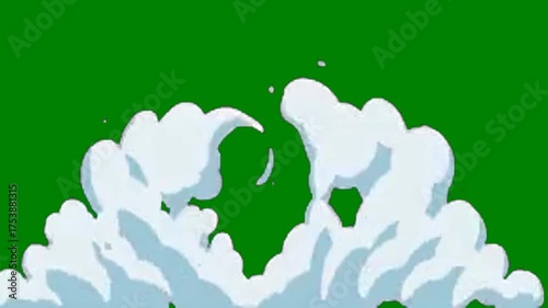 Moving animated cloud with unique patterns and fantasy effects.