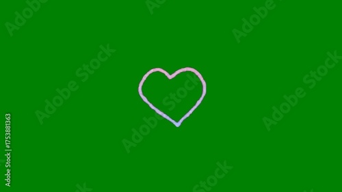 Chromakey heart, ideal for emotional and romantic designs.