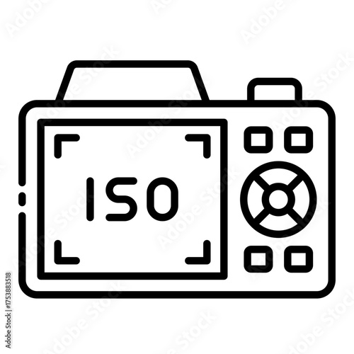 iso icon for adjusting sensitivity in camera setting