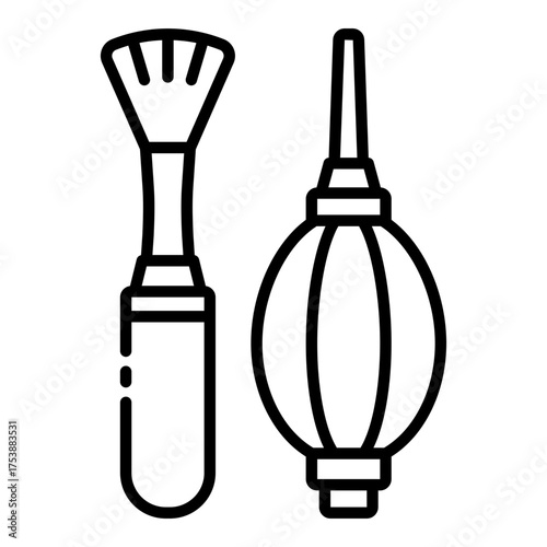 cleaning kit icon for camera maintenance during shoot