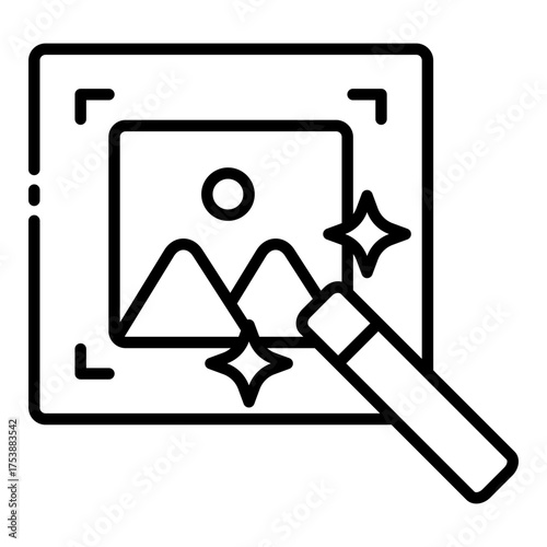photo editing icon for adjusting image in software