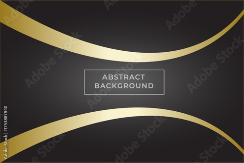 Black Gold modern abstract wavy gradient futuristic background design