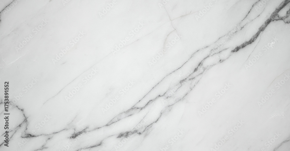 Obraz premium Top-down DSLR photograph of a white marble surface with fine gray veining, smooth polished texture, and natural mineral variations creating an elegant abstract background.