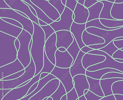 Beautiful abstract wave lines pattern in purple and gree